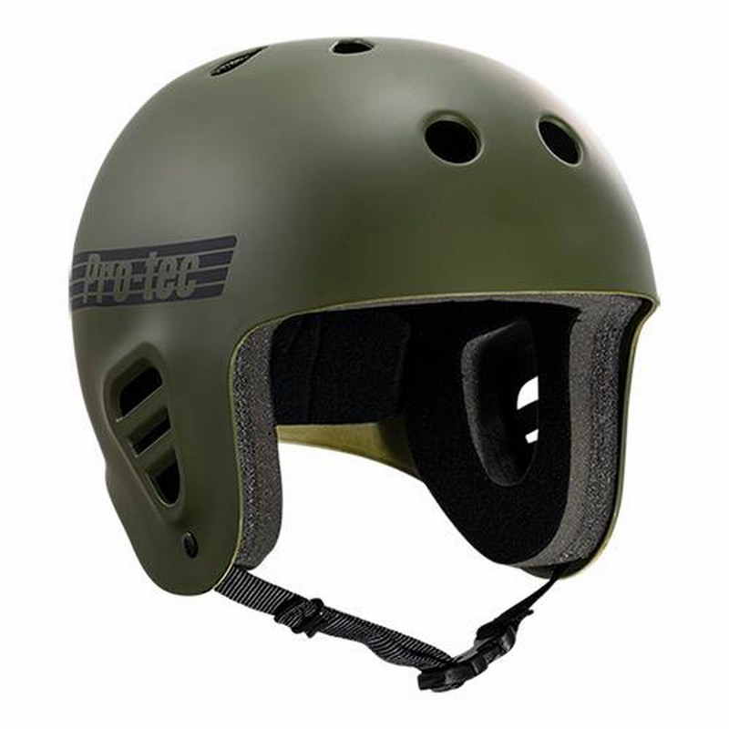 プロテック スケートボード フルカット ヘルメット PRO-TEC HELMET FULL CUT SKATE MATTE OLIVE  S/M/L/XL プロテクター パッド LINEショッピング