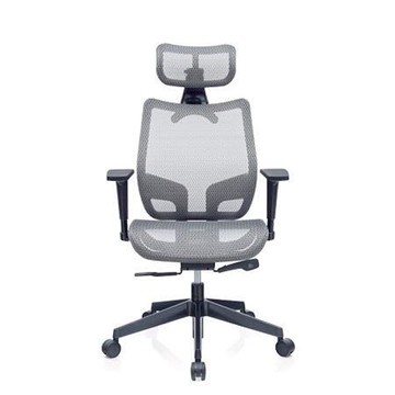 Mesh Chair 恰恰人體工學網椅/附頭枕/冰礦銀(限送台灣本島)