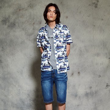 BIG TRAINLOGO涼感吸排V領潮T-B80778-53&85