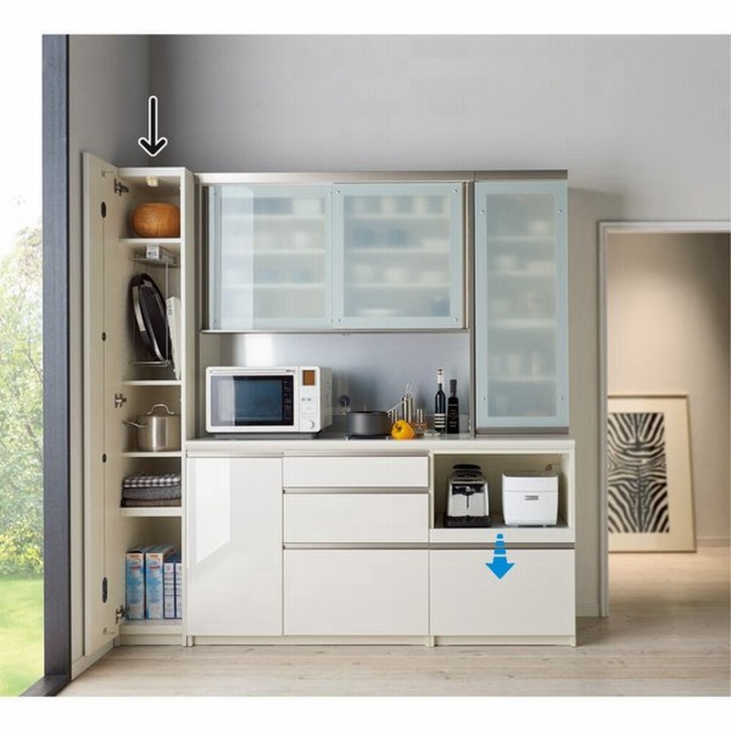 家具 収納 キッチン収納 食器棚 家電が使いやすいハイカウンターダイニングシリーズ 奥行50cm スリムストッカー幅30cm高さ3cm パモウナ Jq 300 通販 Lineポイント最大0 5 Get Lineショッピング