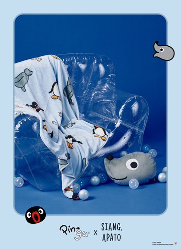 Pingu™ 兩用造型抱枕毯 - Robby / 企鵝家族聯名