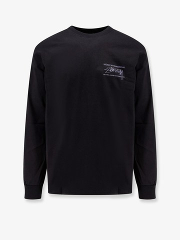 Cotton t-shirt with frontal print - STUSSY - gender_Man