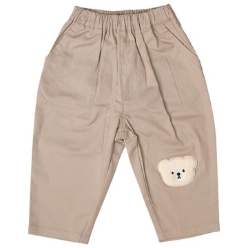 akachan honpo - 10分褲-平織 凸毛繡-象牙白色