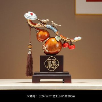 擺飾 喬遷禮 葫蘆聚寶擺件 新居禮 玄關裝飾品 搬家禮 茶室桌面擺件 裝飾品