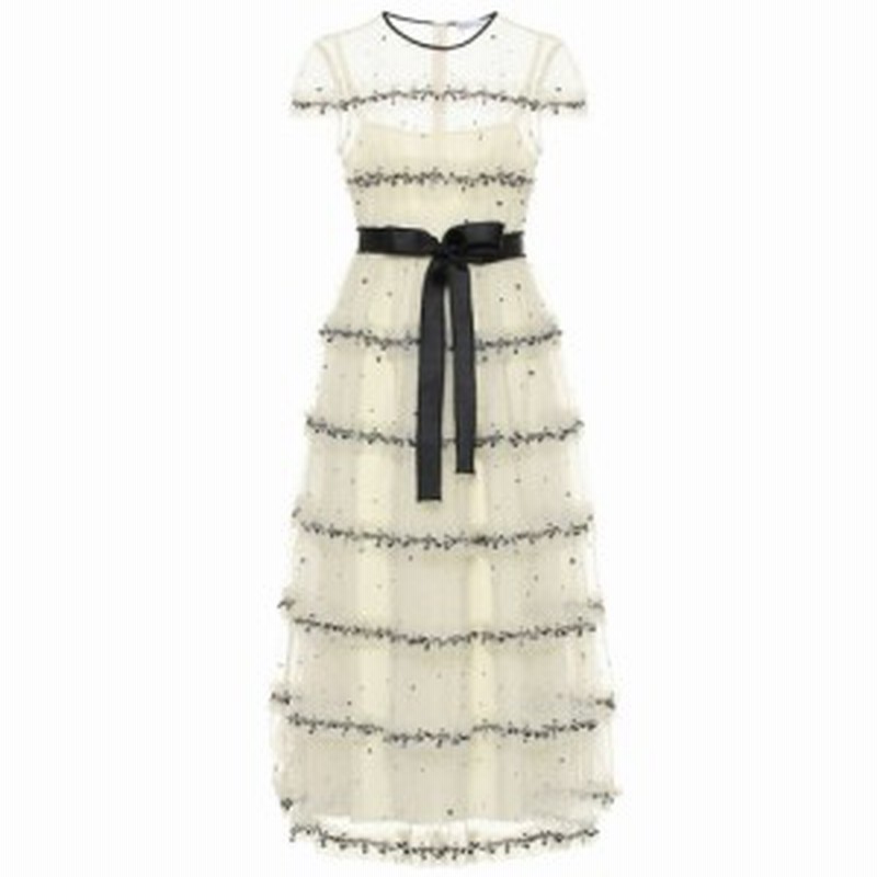 レッド ヴァレンティノ Redvalentino レディース パーティードレス ワンピース ドレス Embellished Tulle Dress Avorio Nero 通販 Lineポイント最大1 0 Get Lineショッピング
