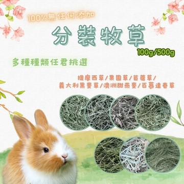 分裝牧草 100g 500g 義大利黑麥草 果園草 百慕達 二割 提摩西三割 甜小麥 提摩西 苜蓿草 黑麥 牧草