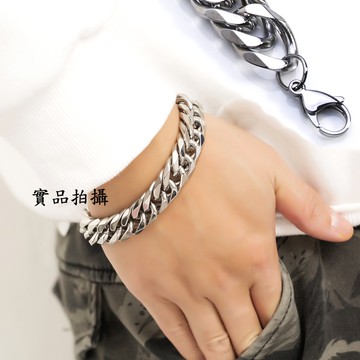 C4287圓環鈦鋼手鍊手環【四面磨方】316L不鏽鋼 韓系簡約風 休閒配件 男生女生圈圈手鏈 可以配戴洗澡