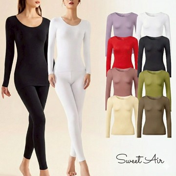 保暖內衣 發熱衣 超薄 內搭衣 L~XL 內搭長袖 彈力 親膚 打底內搭 內搭衣冬天 內搭薄長袖 | Sweet Air