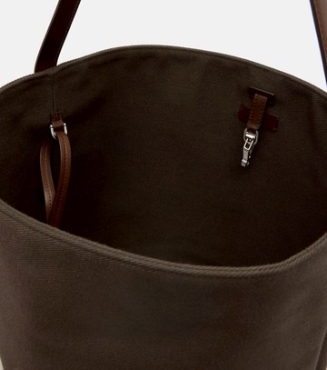 The Row N/S Park Large canvas and leather tote bag