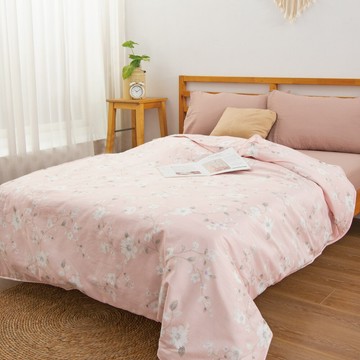 美國棉印花純棉涼被-(霏雪戀)150X190CM