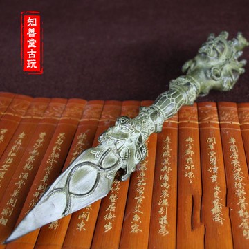 仿古擺件純銅金剛撅馬頭明王金剛杵撅降魔杵三面普巴杵宗教法器