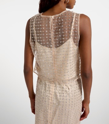 Staud Seraphina sequined tulle top