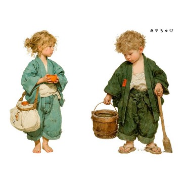 【2 月新品】08-116-0023 人物貼紙 務衣復古風