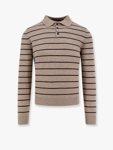 Super fine merino wool striped polo shirt - TONYWACK - gender_Man