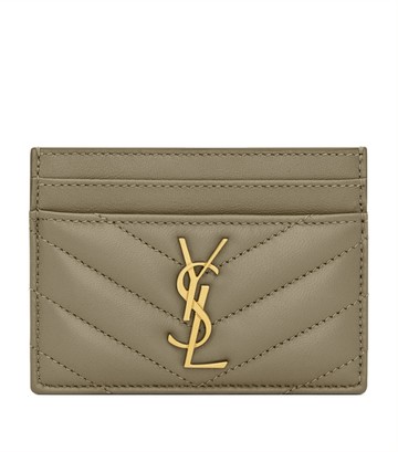 Saint Laurent Lambskin Cassandre Card Holder