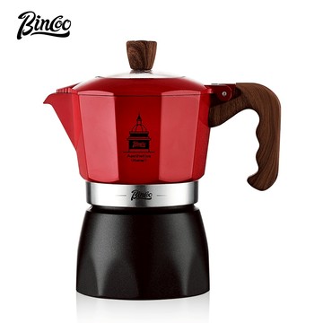 BINCOO 雙閥摩卡壺 家用沖泡咖啡套裝 咖啡壺套裝 濃縮咖啡用具套裝 2Cups
