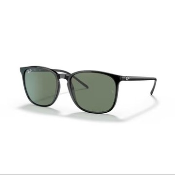 【RayBan 雷朋】方框太陽眼鏡(黑-綠色鏡片#RB4387F 90171-55mm)