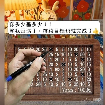 衹存不取錢罐 紙幣硬幣都可存放擺件 學生數字存錢罐 爆款複古木質存錢罐 兒童存錢罐 木質存錢罐 C7YD