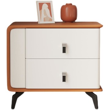 床頭櫃 意式輕奢床頭櫃北歐網紅皮質小戶型床邊櫃現代簡約臥室新品儲物櫃