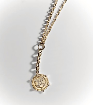 FoundRae Amate True Love 18kt gold chain necklace with diamonds