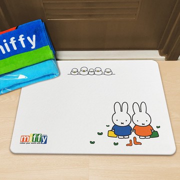 【聖誕禮物】MBM米菲兔上學去_L號超厚切水洗式珪藻土地墊