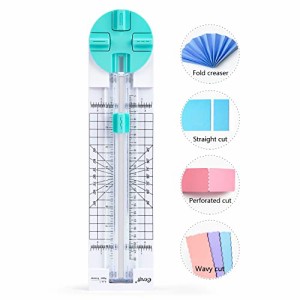 ペーパートリマー クラフトペーパーカッター 4スタイル 多機能スクラップブックツール ダイヤルブレード付き ストレート、ウェーブ、ドッ
