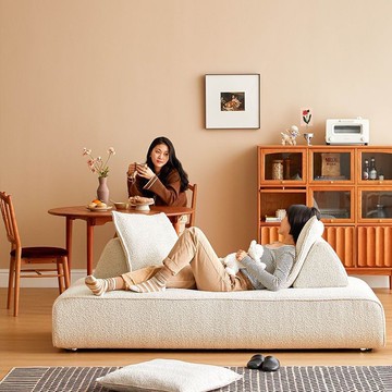 免運 可開票 公司貨 超低價 雙面沙發羊羔絨榻榻米客廳小戶型北歐貴妃椅酒店無扶手躺椅沙發床 快速發貨