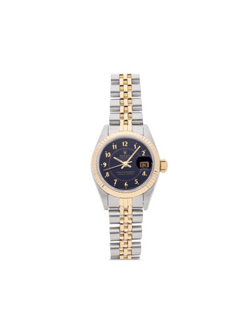 Rolex - 1986 pre-owned Datejust 26mm - women - Steel/18kt Yellow Gold - One Size - Blue