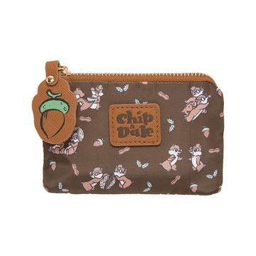 Disney 迪士尼 奇奇蒂蒂 票卡零錢包 PTD23-D9-21BN 30g  13 × 0.5 × 8.5cm  淘氣松果 棕色