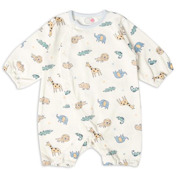 akachan honpo - 幼兒連身衣-動物-淺藍色