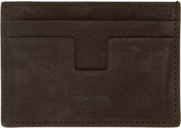 TOM FORD 棕色 Nubuck Money Clip 卡包