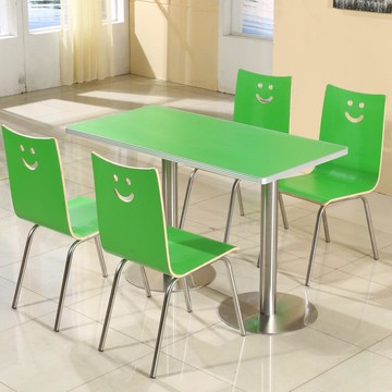 【台灣公司 可打統編】肯德基餐桌椅組合小吃店快餐桌椅面館食堂員工廠餐廳不銹鋼餐桌子 d8162