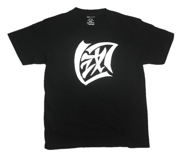 THE RICES 印花圓領短袖T恤/黑色