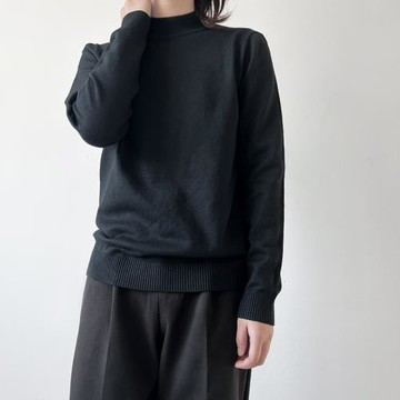 她與偏見 半高領針織衫秋冬內搭疊穿套頭百搭休閑打底衫中領毛衣