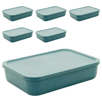 dayneeds 日需百備 Q萌撞色系附蓋收納盒/整理盒/雜物盒/零食盒 SN10-L-BU3  藍色  6個
