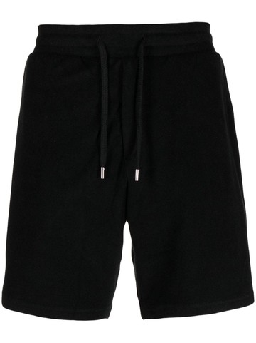 Frescobol Carioca - drawstring-waist shorts - men - Cotton/Lycra/Linen/Flax - XL - Black