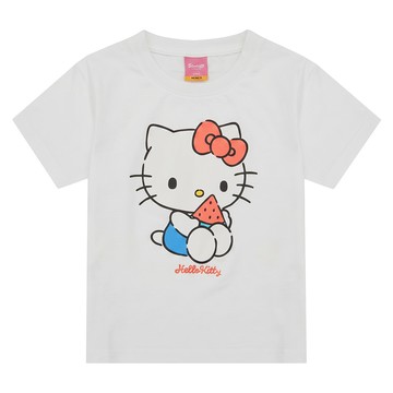 CACO D曬黑凱蒂貓變色涼感T L3SA078-0113  白色  130cm