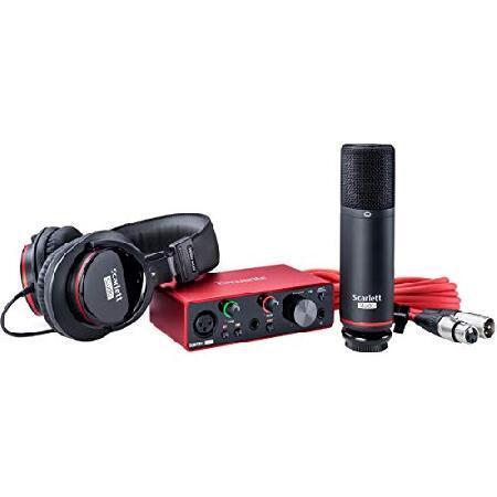 Focusrite Scarlett Solo Studio 3rd Gen USB Audio Interface and Recording Bundle with Boom Microphone Stand, Microphone Cables and Pop Fi（並行輸入品）