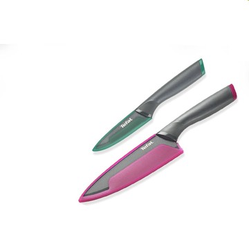Tefal 法國 鈦金系列不沾刀具二件組(9CM水果刀+15CM主廚刀)