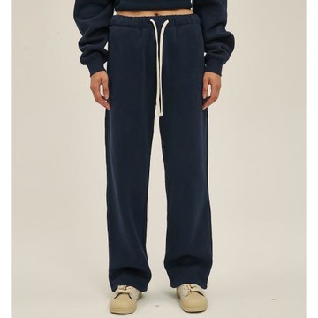 歐美kanye炸街休閑加絨衛褲男女百搭純色情侶直筒寬松長褲子潮牌