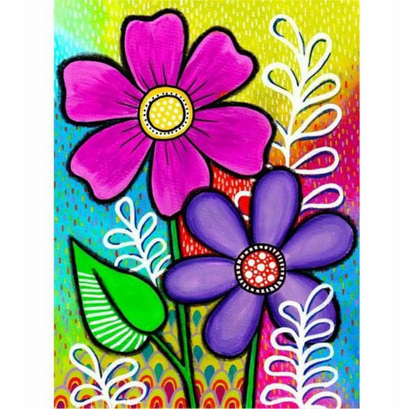 アートな花柄×カラフルコラージュ 中綿入り ブルゾン flower POP