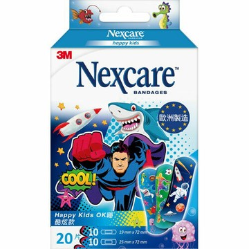 3M Nexcare Happy Kids OK繃 酷炫款 20片