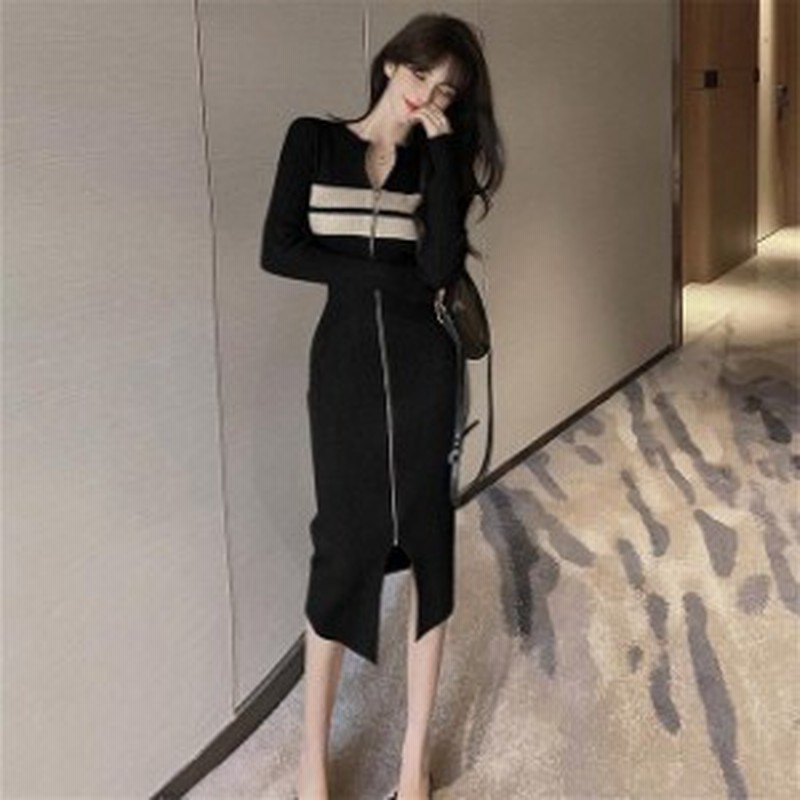 ワンピース ニットワンピース ロングワンピース ニットワンピ ニット タイトスカート タイトワンピース スレンダー 大人可愛い きれいめ 通販 Lineポイント最大1 0 Get Lineショッピング