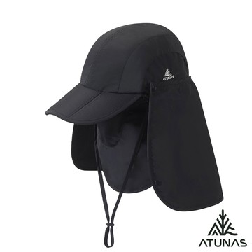【ATUNAS 歐都納】透氣摺疊便帽(可拆遮片)A1AHHH08N黑
