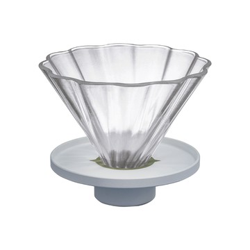 HARIO 花樣茶茶_日本耐熱玻璃茶葉濾杯&咖啡濾杯-1~4杯用-附座-日本製