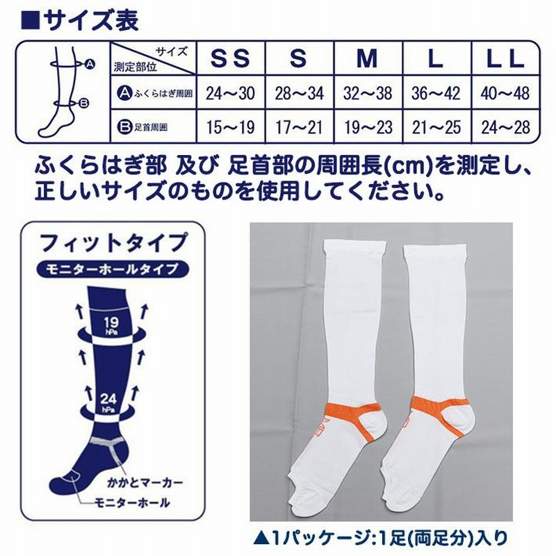 弾性ストッキング 医療用 着圧ソックス フィットタイプ 1足(両足