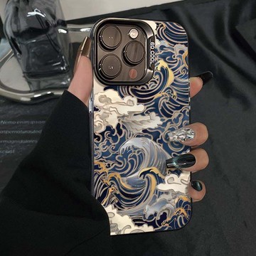 免運+隔日🚚元氣手機殼 波濤洶涌海浪 適用於蘋果17promax 16Pro 15plus 14 13 12 11防摔