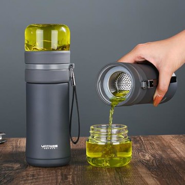 茶水分離保溫杯大容量茶杯高檔商務便攜禮品水杯男士泡茶杯子