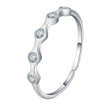 現貨+預購 925純銀戒指鋯石開口戒-骨感鑲嵌個性聖誕節情人節生日禮物女飾品73qj4【獨家進口】【米蘭精品】