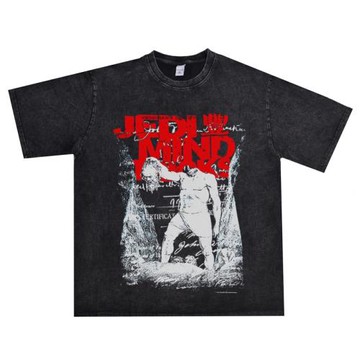 歐美地下說唱JEDI MIND TRICKS絕地心術組合嘻哈水洗做舊T恤寬松